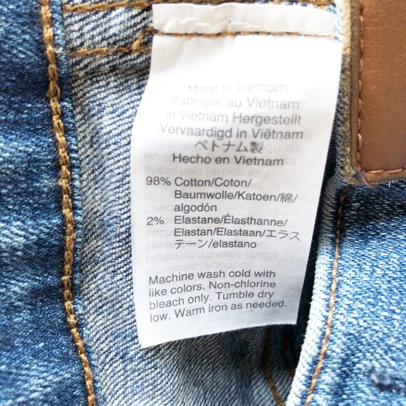 MADEWELL Slim Straight Jeans Distressed Button Front Wellmoor Womens 30 Tall - Picture 7 of 12